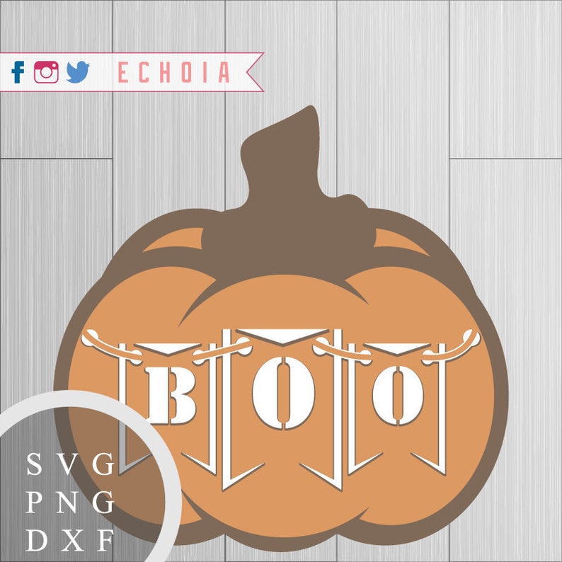 Boo Jack O Lantern SVG, PNG and DXF Files for Printing, Cutting and Design image 1