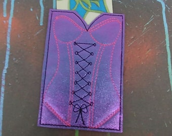 Digital Embroidery Design-Corset Gift Card Holder