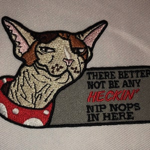Heckin Nops! Embroidered Patch