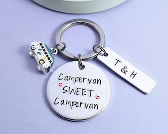 Campervan Sweet Campervan Keyring • Personalised Campervan Keychain • Gift For Camping Enthusiast • Caravan Keys • Caravaner Gift •Motorhome