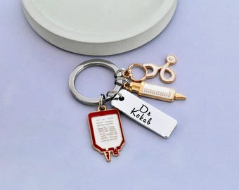 Personalised Doctor Keyring • New Dr Key Ring • Newly Qualified Doctor Gift • Junior Dr Gift • Medical School Graduate • Doctor Graduation