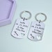 Birth Keepsake Matching Keyring Set, New Baby Gift, Personalised, Gift For New Parents, Hand Stamped Dog Tag, Bespoke, UK