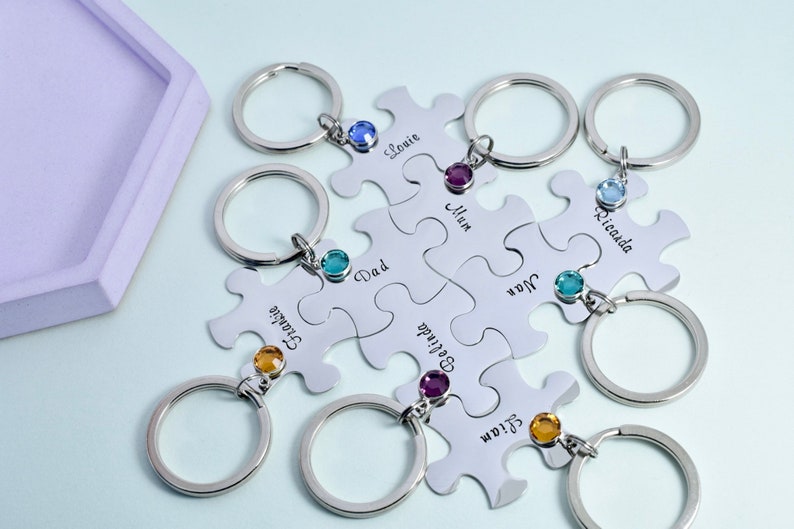 Personalised Jigsaw Puzzle Piece Keyrings Friendship Gift Etsy UK
