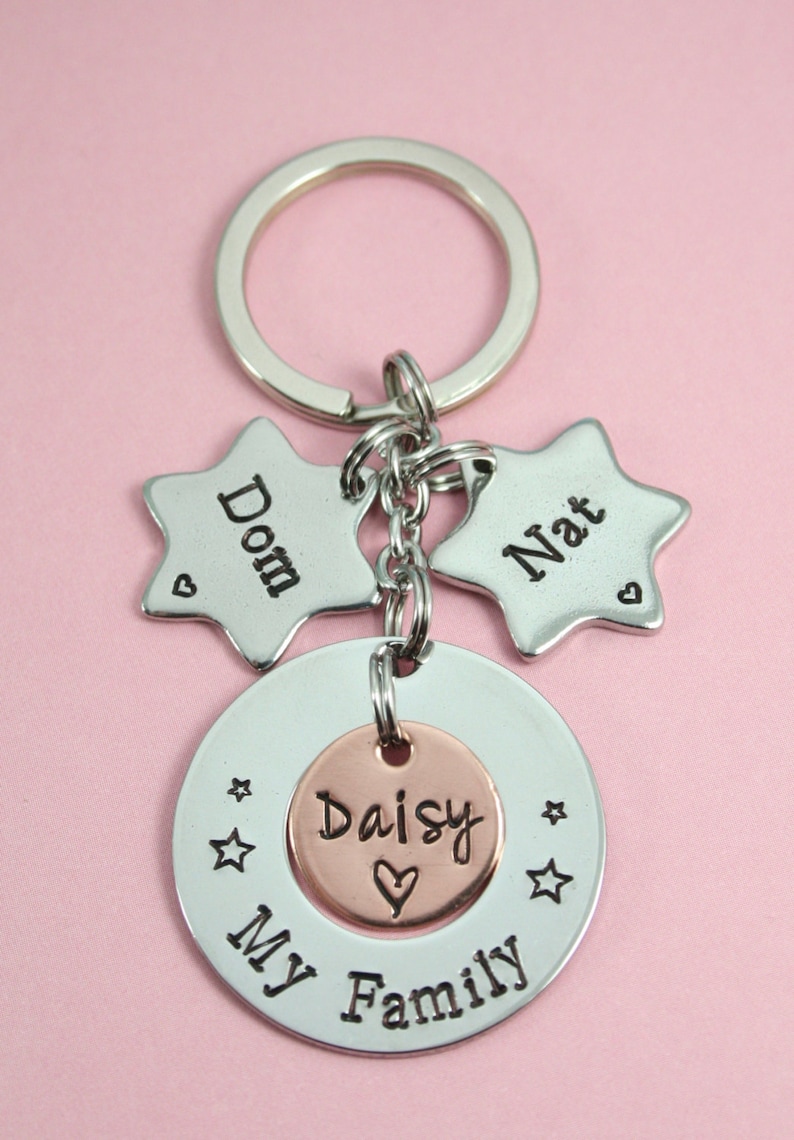 GEORGE Personalised Name Keyring Keychain Key Fob Bespoke Stainless Steel Gift