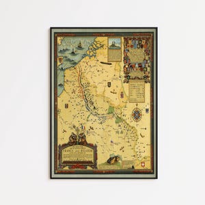 1918 WWI Map Print: Vintage War Map of France & Belgium