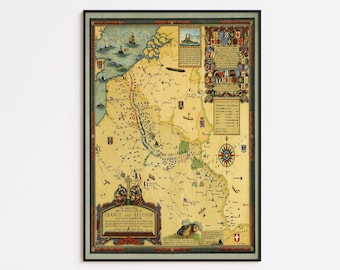 Mapa da Primeira Guerra Mundial de 1918: Mapa de guerra antigo da França e Bélgica