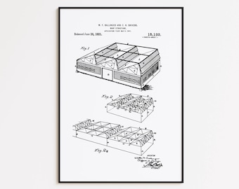 Lámina de patente arquitectónica: plano de estructura de techo antiguo para pared