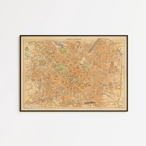 1955 Milano Map Print: Vintage Italian City Wall Art