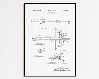 Fencing Foil Patent Art Print - Sports Wall Decor