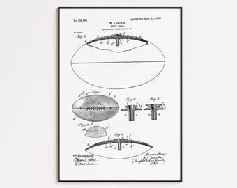 Patent na piłkę nożną: Plakat sportowy w stylu vintage