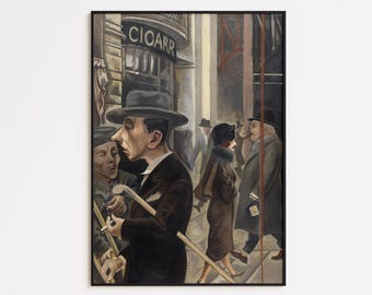George Grosz Street Scene Print: Dada Art, Gallery Wall Decor