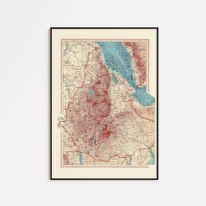 Mapa antiguo de Etiopía: Arte mural con mapas antiguos