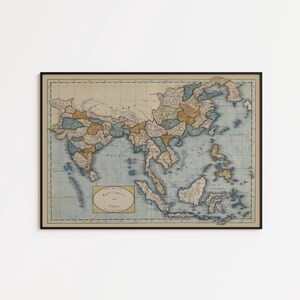 Südostasien Vintage Karte Print: 1809 Ostindien Wandkunst
