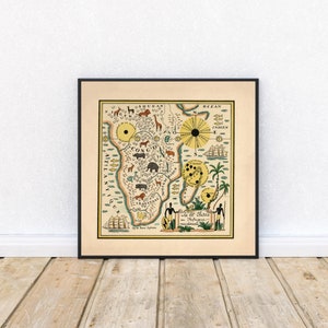 South Africa Map Print| Art History| 1931 South Africa Map Wall Art| Framed Art| Canvas Art| Poster Art| Prints Wall Art| Map Wall Prints