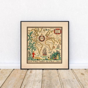 World Map Print| Art History| 1768 World Map Wall Art| Framed Wall Art| Canvas Art| Poster Art| Prints Wall Art| Map Wall Prints