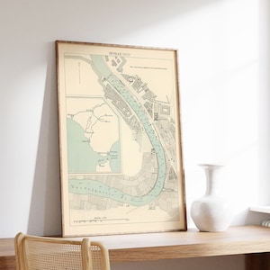 Historischer Stadtplan von Seville| Landkarten von Spanien| Posterdruck | Gerahmtes Wandbild| Leinwanddruck Wanddeko | Wandposter| Vintage Karte Wandkunst