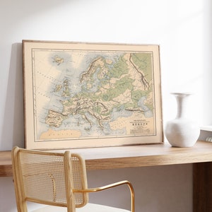 Carte composite de la Prusse 1861| Décoration murale carte ancienne| Art mural carte vintage| Impression d'affiche | Impression d'art encadrée| Impression sur toile Carte