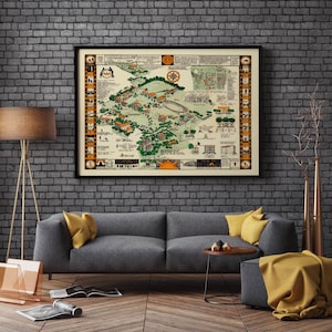 Map of Syracuse University Campus in 1928 Graduation Gifts Syracuse University Wall Art Print Canvas Print Wall Decor Pull Down Map image 2