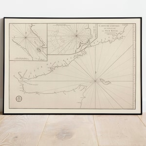 Seekarte Golf von Aden und Rotes Meer 1810| Alte Karte Wanddeko | Vintage Karte Wandkunst| Posterdruck | Gerahmter Kunstdruck| Leinwanddruck Karte