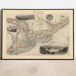 Historische Karte von Westkanada 1851| Alte Karte Wanddeko | Vintage Karte Wandkunst| Posterdruck | Gerahmter Kunstdruck| Leinwanddruck Karte