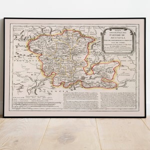 Reynosa Map Print | Kunstdruck auf Leinwand | Spanien Landkarten für die Wand | Reynosa Karte Poster | Wandkarten| Pull Down Map