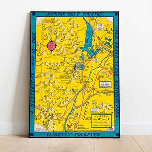 Grand Teton National Park Karte Print | Kunstgeschichte| Karte Wandkunst| Gerahmte Wandkunst| Leinwandbild | Poster Kunst| Drucke Wandkunst| Landkarte Wandbilder