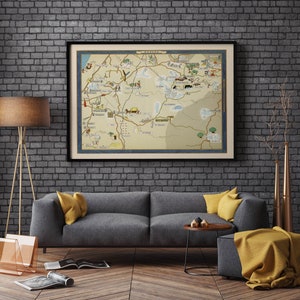 Gedera Map Print Israel Map Posters Canvas Print Wall Art - Etsy