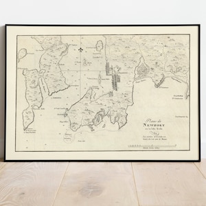 ナラガンセット湾の海図 1818 | 古い地図の壁飾り | ヴィンテージ地図の壁アート | ポスタープリント | 額入りアートプリント | キャンバスプリント地図