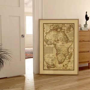 Historische Landkarte von Afrika 1813| Alte Karte Wanddekor | Vintage Karte Wandkunst | Posterdruck | Gerahmter Kunstdruck | Wandbild Map