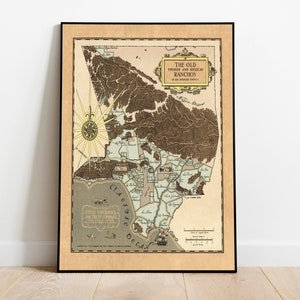 Los Angeles Map Print| Art History| 1939 Los Angeles Map Wall Art| Framed Art| Canvas Art| Poster Art| Prints Wall Art| City Map Wall Prints