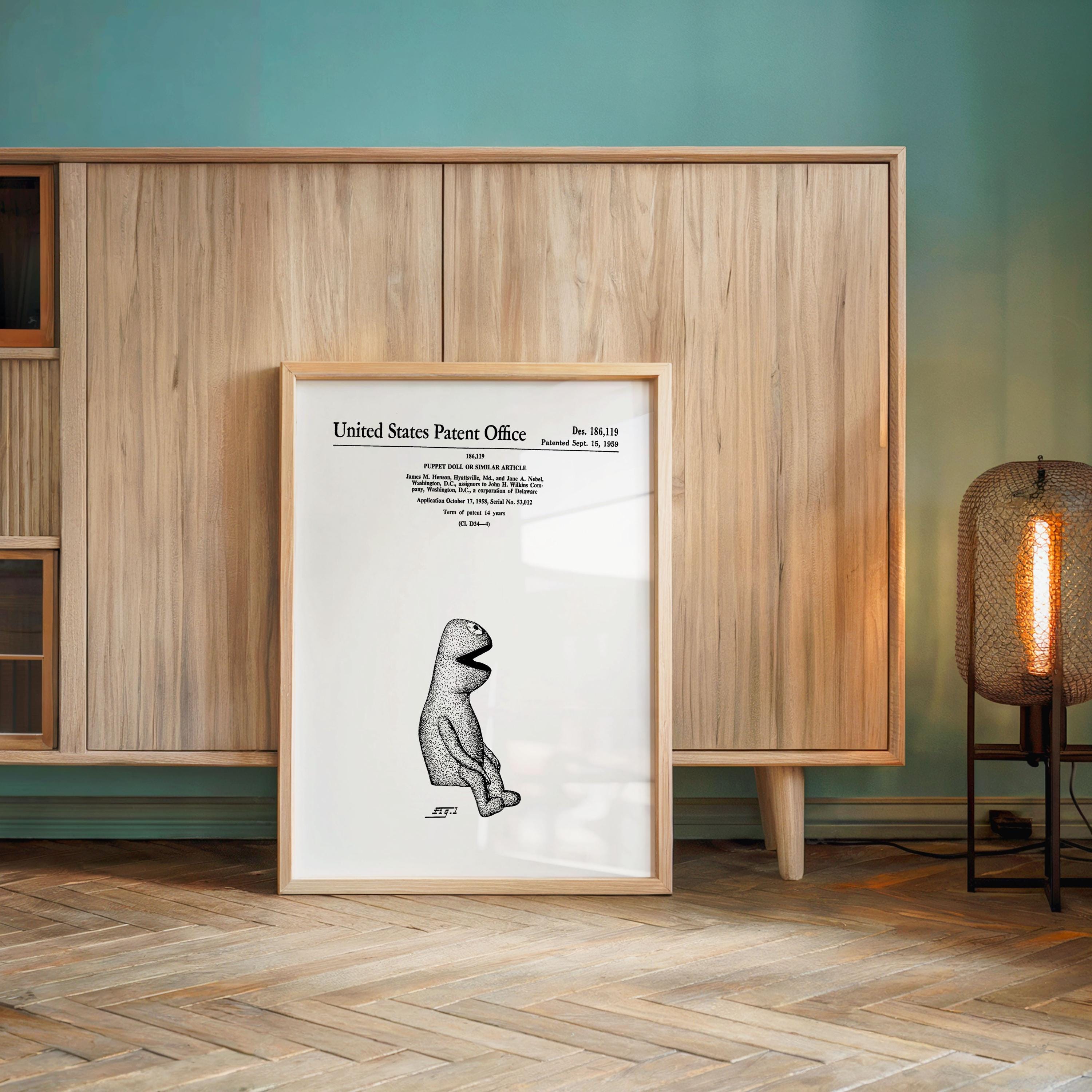 Kermit the Frog Patent Art Print: Vintage Wall Decor - Etsy