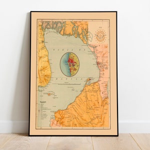 Manila Karte Print Wandkunst| Philippinen Karte Poster Wand-Dekor | Philippinen Kunst auf Leinwand | Philippine Islands Map Wandbild