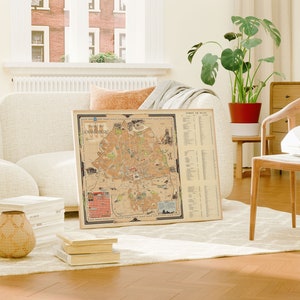 Impresión de mapas de Johannesburgo / Historia del arte / 1951 Arte de la pared del mapa de Johannesburgo / Arte enmarcado / Arte de lienzo / Arte del cartel / Arte de la pared impresa / Impresión de la pared del mapa de la ciudad