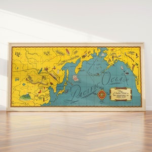 Karte der Länder, die von Air Adventures von Jimmy Allen besucht werden | Panorama Karte Wandkunst| Große Landkarte Wanddeko | Vintage Karten Wandbild