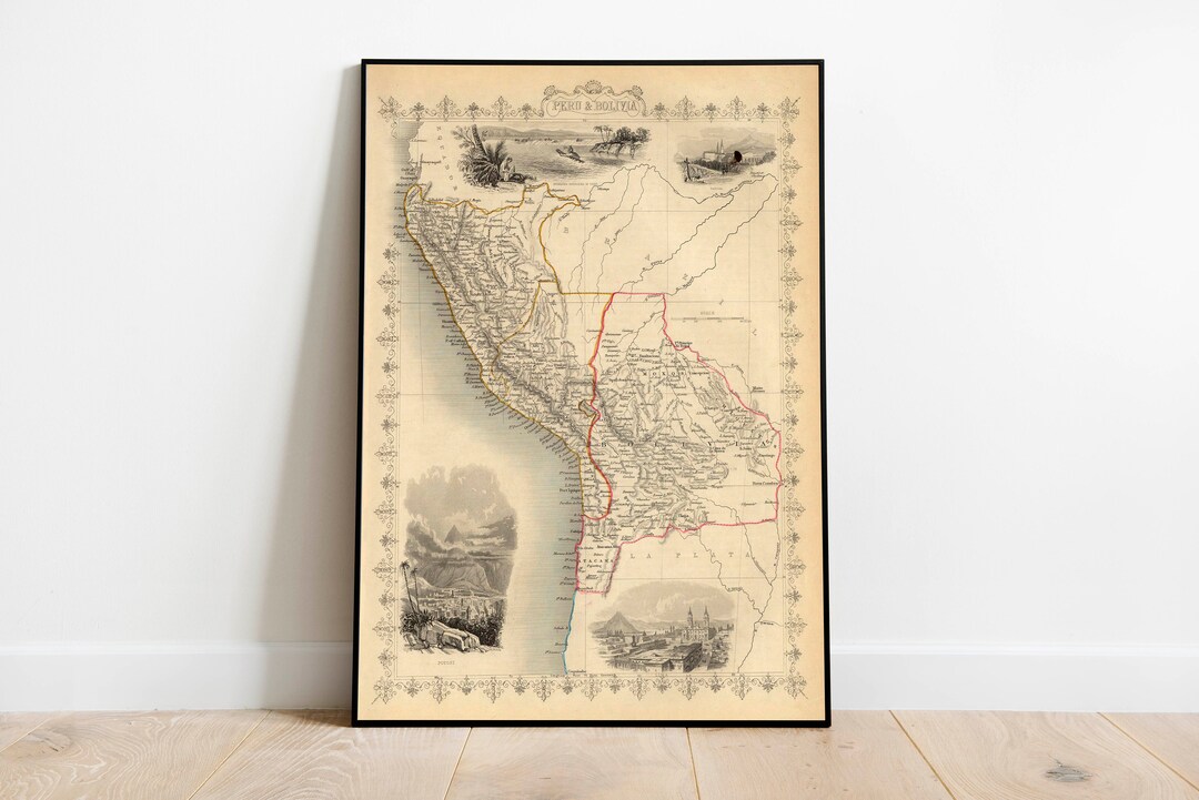 Map of Syria 1851| Old Map Poster Wall Art| Canvas Wall Art Print ...