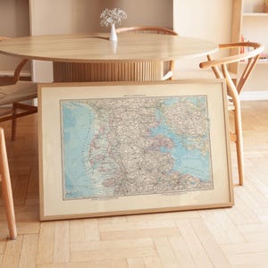 Mapa antiguo de Stralsund, 1891. Póster enmarcado. Impresión artística en lienzo. Decoración de pared.