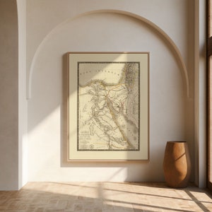 Historische Karte von Ägypten 1821| Alte Karte Wanddeko | Vintage Karte Wandkunst| Posterdruck | Gerahmter Kunstdruck| Leinwanddruck Karte