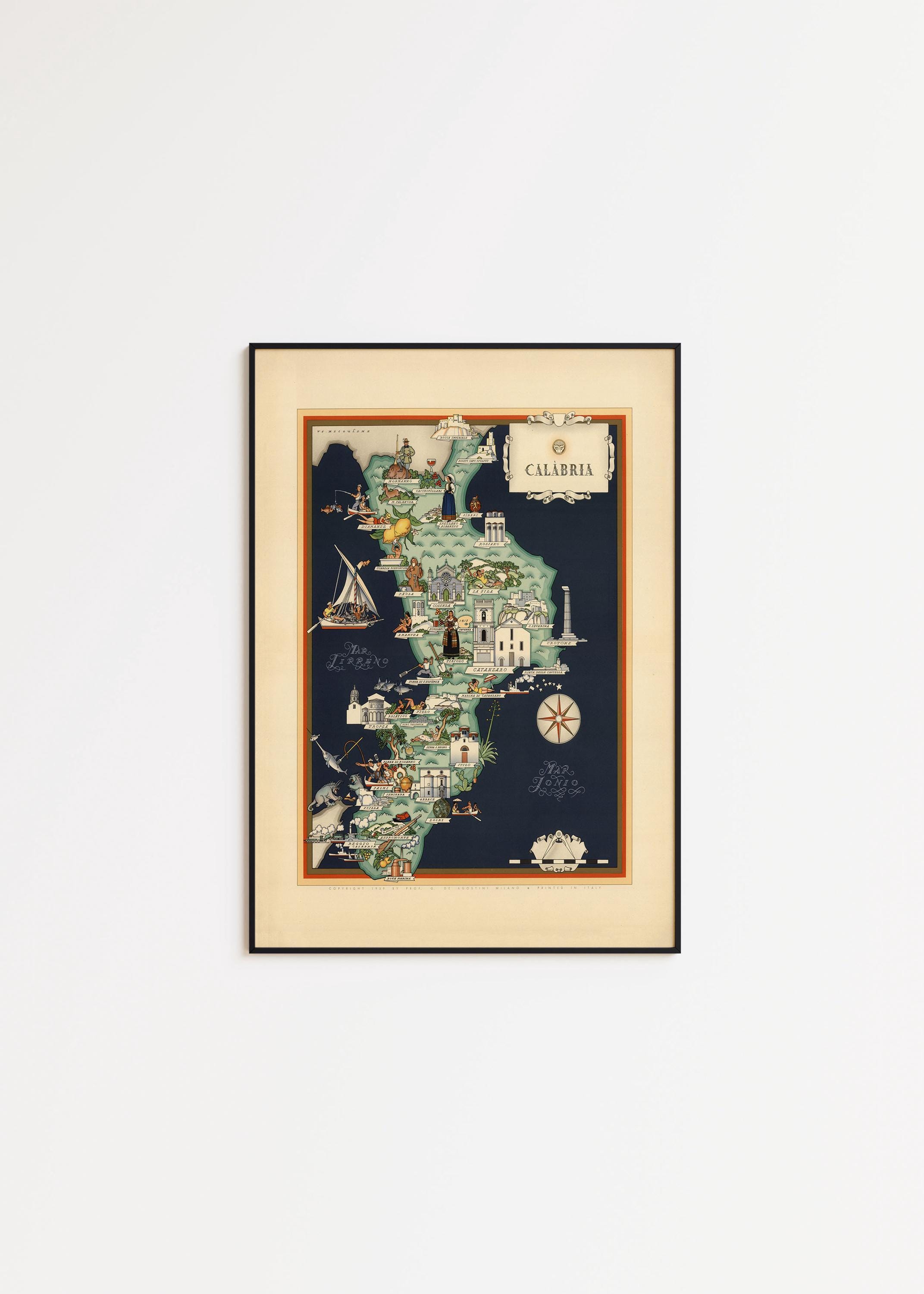 1939 italy map - Etsy 日本