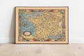 Historical Map of France| France Map Wall Art Print| Old Map Wall Poster| Canvas Print| France Map Poster Wall Decor| Pull Down Map product logo