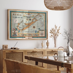 Bermuda Karte Drucken | Kunstgeschichte| 1947 Bermudas Island Karte Wandkunst| Gerahmte Wandkunst | Leinwand Kunst | Plakatkunst| Druckt Wandkunst | Karte Wandbilder