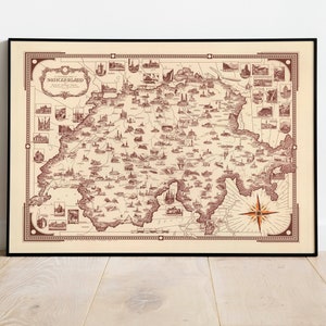 Mapa de Suiza / Impresión de mapa vintage / Arte de pared envuelto en lienzo / Mapa de pared de Suiza / Impresiones de pared enmarcadas / Arte de póster