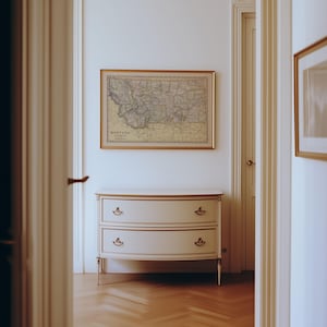 Mapa antiguo de Montana de 1920, póster enmarcado, impresión, arte de pared, lienzo, decoración de pared