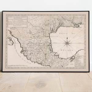 Seekarte Golf von Mexiko 1793| Alte Karte Wanddeko | Vintage Karte Wandkunst| Posterdruck | Gerahmter Kunstdruck| Leinwanddruck Karte