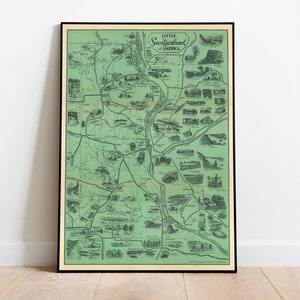 Iowa Karte Print | Kunstgeschichte| 1933 Iowa Karte Wand Kunst| Gerahmte Wandkunst| Leinwandbild | Poster Kunst| Drucke Wandkunst| Landkarte Wandbilder