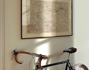 Mapa Berlina z 1891 r.: Plakat w ramie w stylu vintage, sztuka ścienna na płótnie