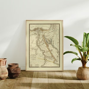 Historische Landkarte von Ägypten 1813| Alte Karte Wanddekor | Vintage Karte Wandkunst | Posterdruck | Gerahmter Kunstdruck | Wandbild Map