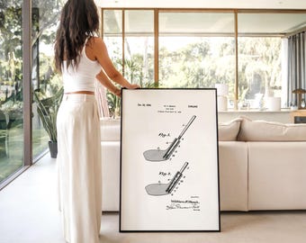 Golf Club Patent Art Print: Vintage Wall Decor