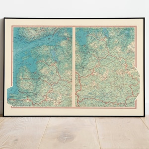 Geographische Karte von Weißrussland und Baltikum| Karte Wanddeko | Karte Wandkunst| Posterdruck | Karte Wandbild | Gerahmter Druck| Leinwanddruck Karte