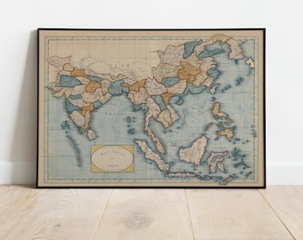 Southeast Asia Map Wall Print| 1809 East Indies Map| Poster Print| Canvas Print Wall Art| Old Map Wall Art Poster| Framed Map Wall Decor