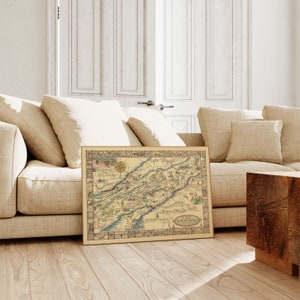 Karte der Appalachen als Wandbild | Appalachen | Appalachen Landkarte Poster Wand-Dekor| Appalachen Landkarte Leinwand Wandkunst